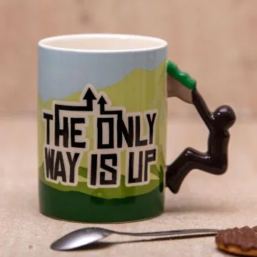 The Only Way is Up Climbing Mug 18oz